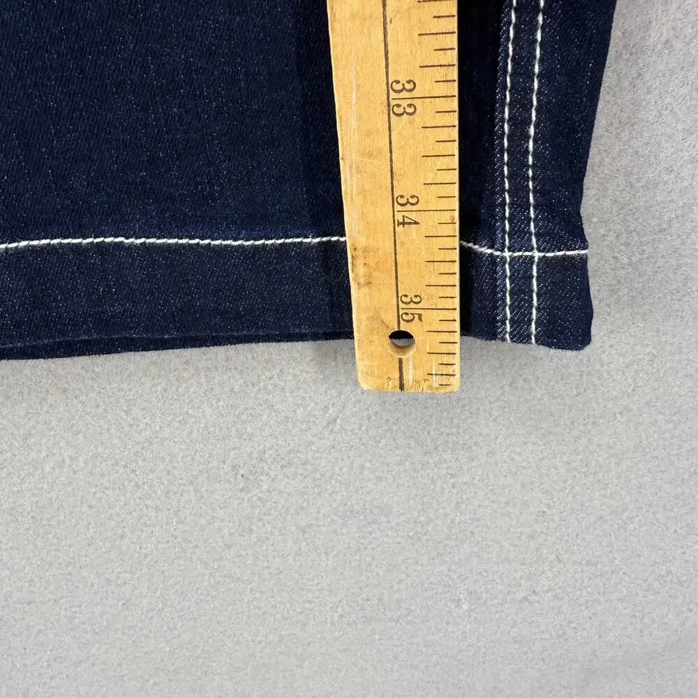 True Religion Denim Cargo Maxi Skirt Women's 27 (4) Dark Blue Preppy Utility Y2K - Picture 12 of 13
